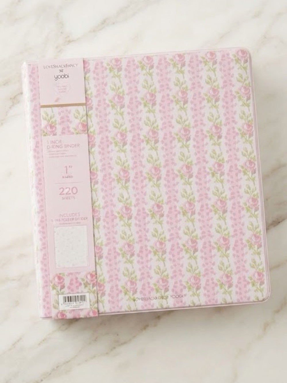 Loveshackfancy Pink 3-Ring Binder